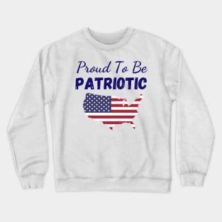 Patriotic Gifts USA Map American Flag Political Design Crewneck Sweatshirt